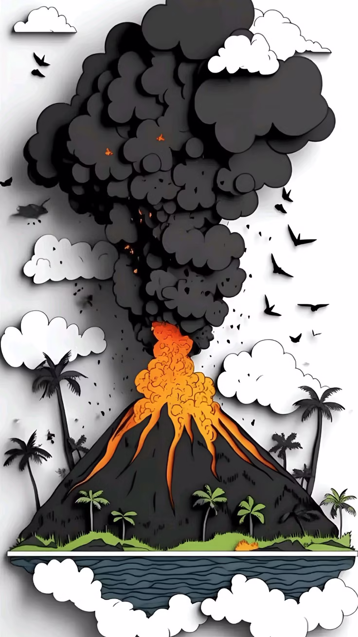 Volcano eruption